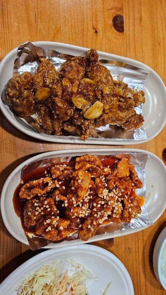 초원통닭 부산시청 마늘통닭 양념치킨 부산시청역 연산동 혼술 안주