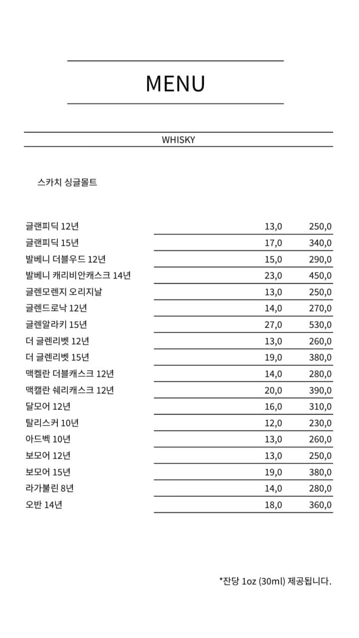 메뉴판 1