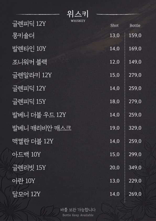 메뉴판 7