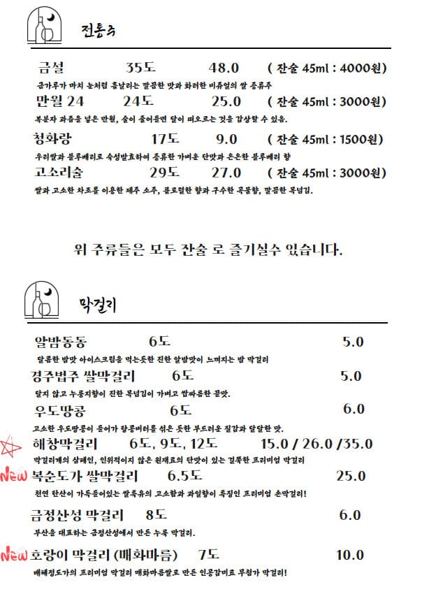 메뉴판 5